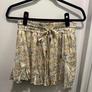 bishop + young Floral Mini Skirt - Yellow and Green